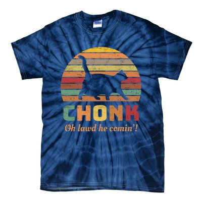 Chonk Scale Cat Meme Chonk Cat Tie-Dye T-Shirt