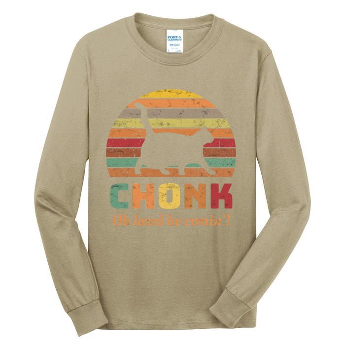 Chonk Scale Cat Meme Chonk Cat Tall Long Sleeve T-Shirt