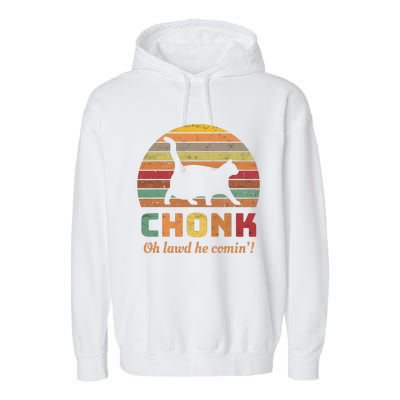 Chonk Scale Cat Meme Chonk Cat Garment-Dyed Fleece Hoodie