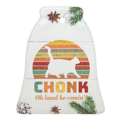 Chonk Scale Cat Meme Chonk Cat Ceramic Bell Ornament