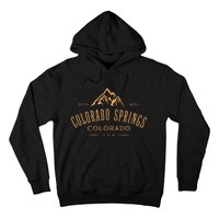 Colorado Springs Colorado Awesome Mountain Design Souvenir Hoodie