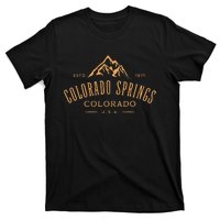 Colorado Springs Colorado Awesome Mountain Design Souvenir T-Shirt