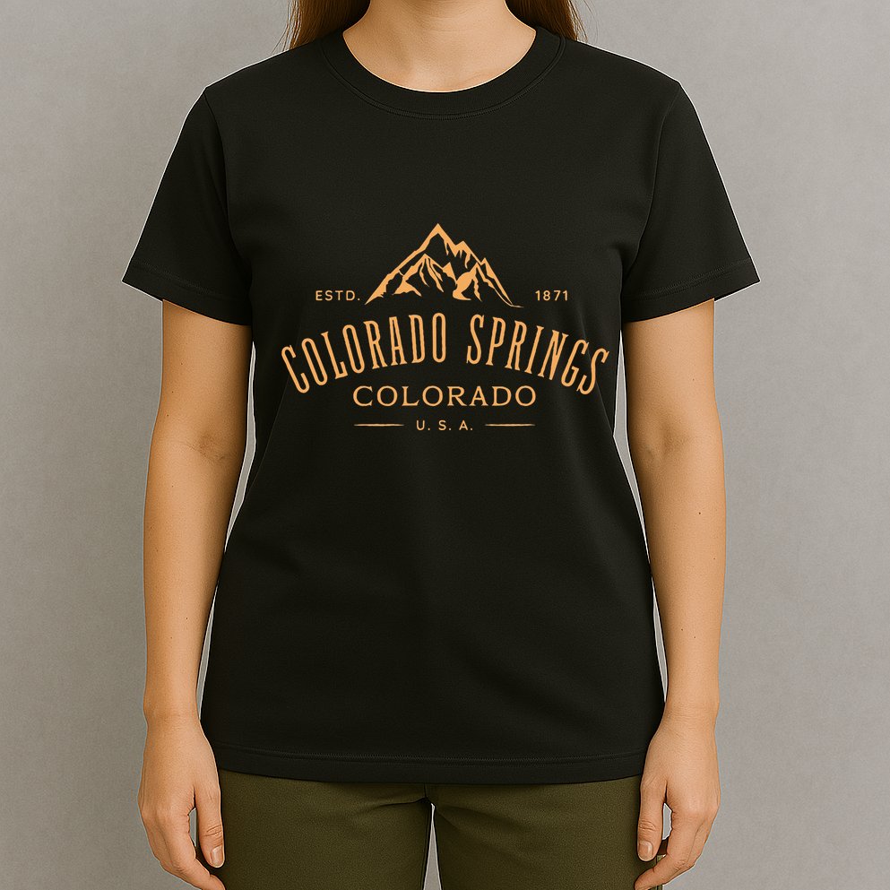 Colorado Springs Colorado Awesome Mountain Design Souvenir T-Shirt