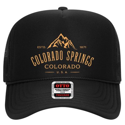 Colorado Springs Colorado Awesome Mountain Design Souvenir Trucker Hat