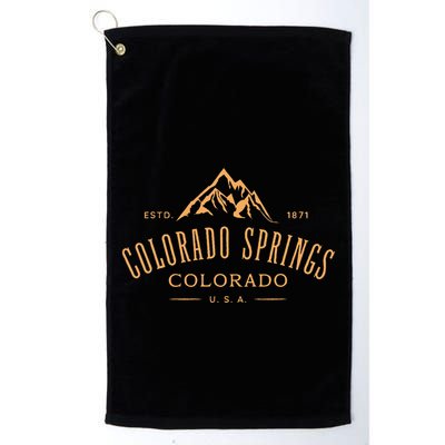 Colorado Springs Colorado Awesome Mountain Design Souvenir Golf Towel