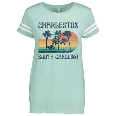 Charleston South Carolina Beach Summer Vacation Enza Ladies Jersey Football T-Shirt