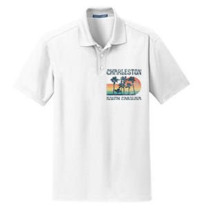 Charleston South Carolina Beach Summer Vacation Dry Zone Grid Polo