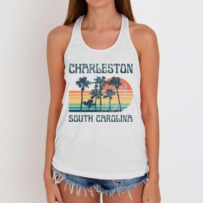 Charleston South Carolina Beach Summer Vacation Women's Knotted Racerback Tank