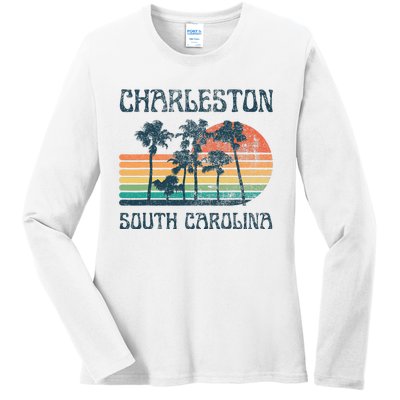 Charleston South Carolina Beach Summer Vacation Ladies Long Sleeve Shirt