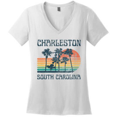 Charleston South Carolina Beach Summer Vacation Women's V-Neck T-Shirt