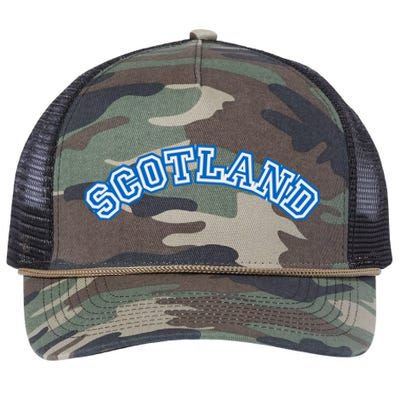 Cool Scotland Country Name Retro Rope Trucker Hat Cap