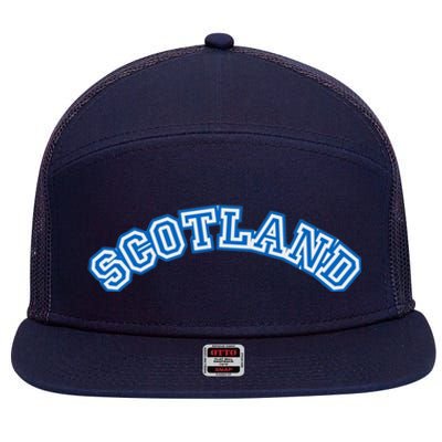 Cool Scotland Country Name 7 Panel Mesh Trucker Snapback Hat