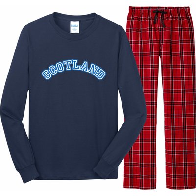 Cool Scotland Country Name Long Sleeve Pajama Set