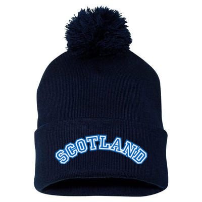 Cool Scotland Country Name Pom Pom 12in Knit Beanie