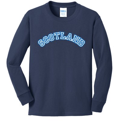 Cool Scotland Country Name Kids Long Sleeve Shirt