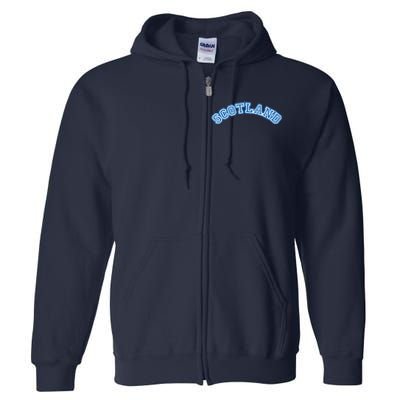 Cool Scotland Country Name Full Zip Hoodie