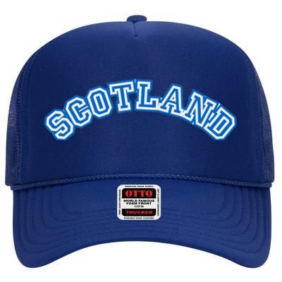 Cool Scotland Country Name High Crown Mesh Back Trucker Hat