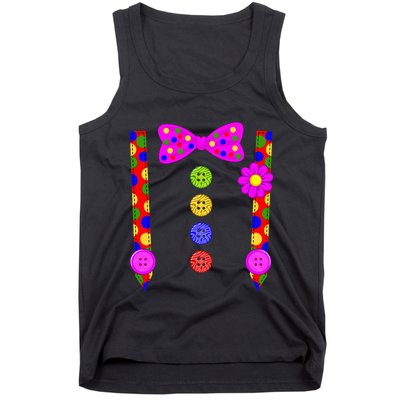 Clown Suspenders Costume Halloween Day Tank Top