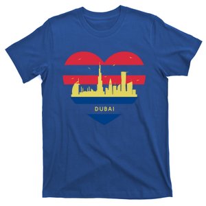 City Skyline Cityscape Heart Shape Birds Flying Dubai Gift T-Shirt