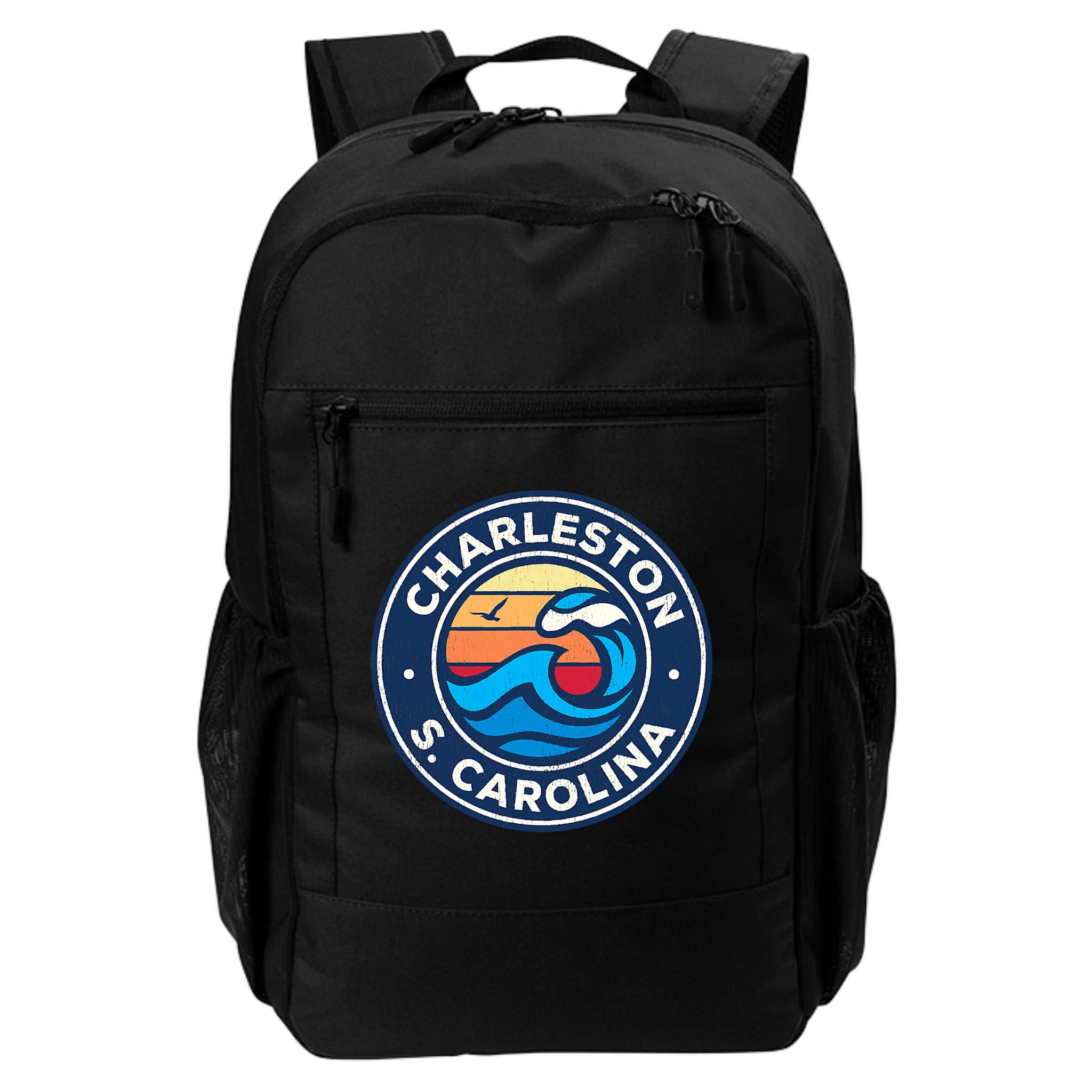 Charleston South Carolina Sc Vintage Nautical Waves Design Backpack