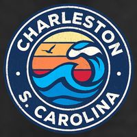 Charleston South Carolina Sc Vintage Nautical Waves Design Hat