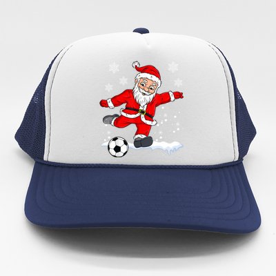 Christmas Santa Claus Soccer Ball Funny Boys Girls Xmas Gift Trucker Hat