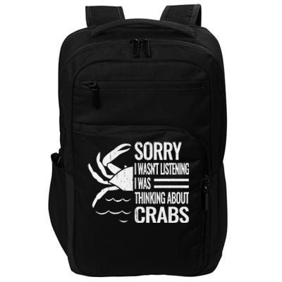 Crabmeat Seafood Crabbing Crabs Crabby Crab Impact Tech Backpack