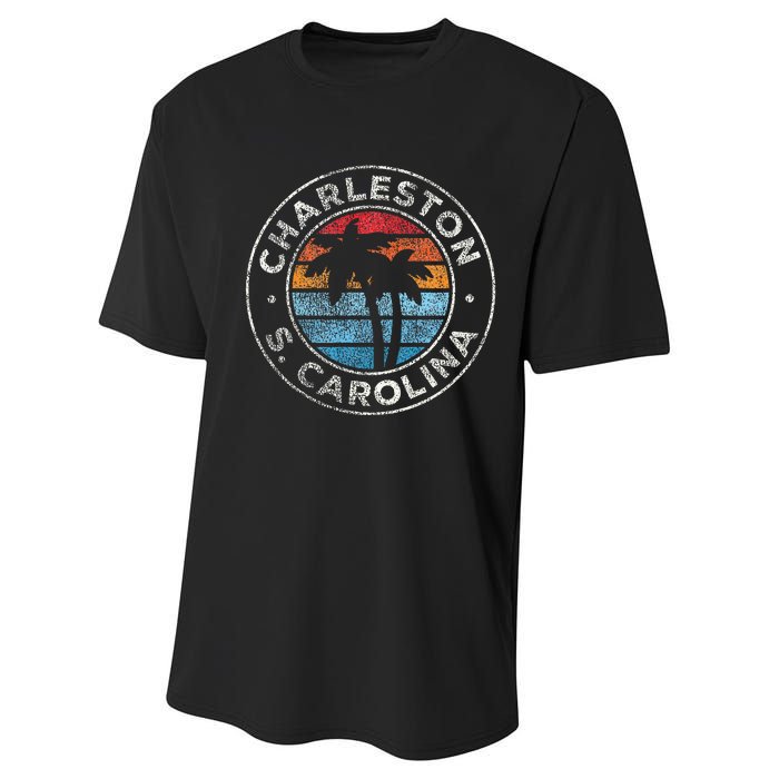 Charleston South Carolina Sc Vintage Performance Sprint T-Shirt