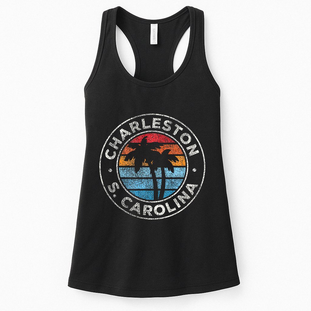 Charleston South Carolina Sc Vintage Womens Tank Top