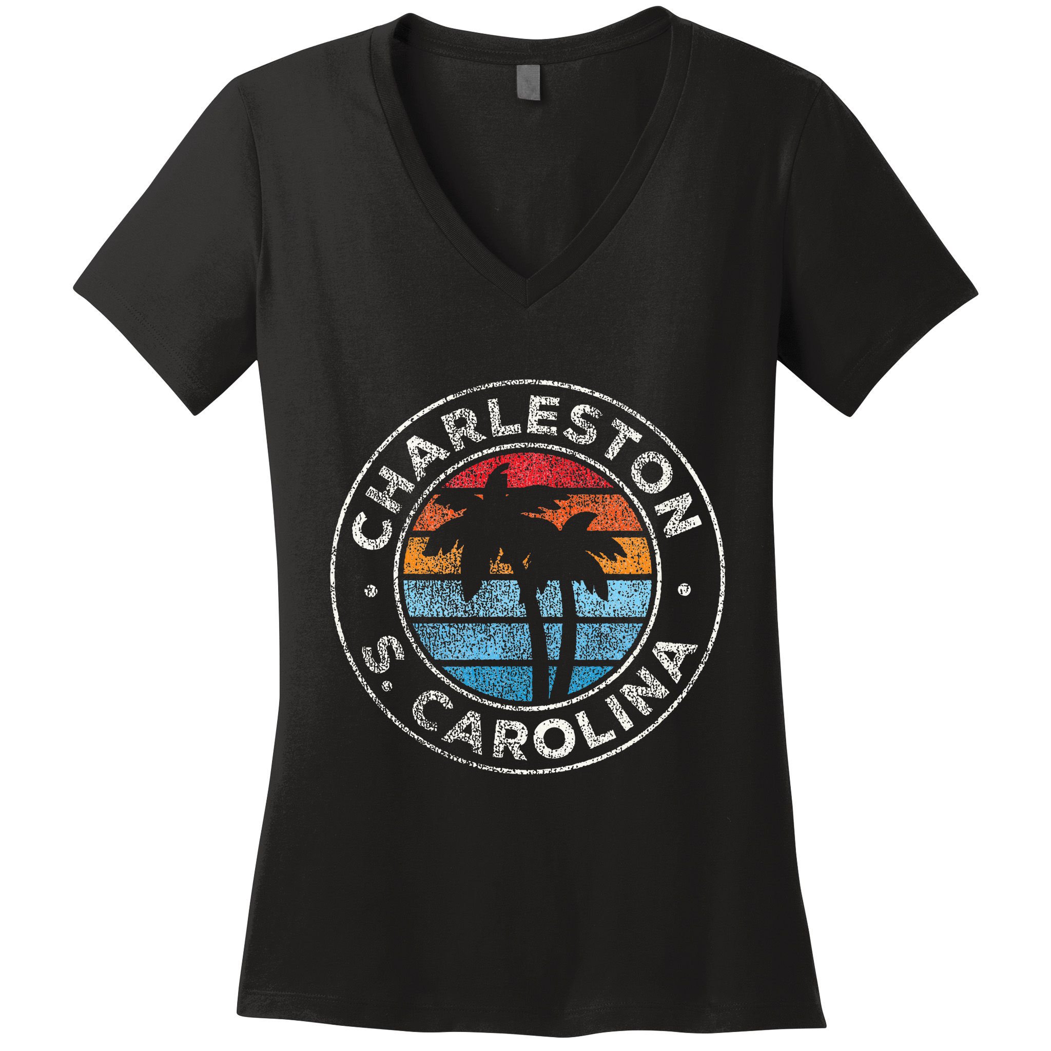 Charleston South Carolina Sc Vintage Women's V-Neck T-Shirt