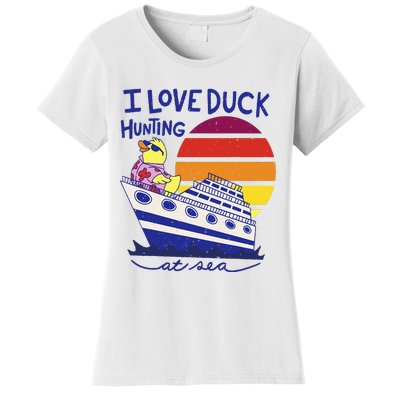 Cruise Ship Cruising Rubber Duck Passenger Cruiser Vacation Women's T-Shirt