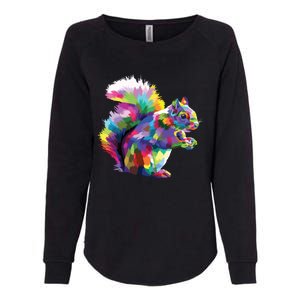 Cute Squirrel Colorful Polygonal Sciuridae Pop Art Escurel Womens California Wash Sweatshirt