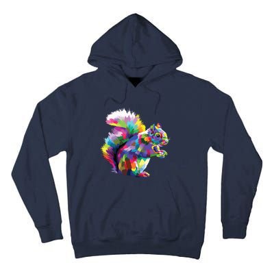 Cute Squirrel Colorful Polygonal Sciuridae Pop Art Escurel Tall Hoodie