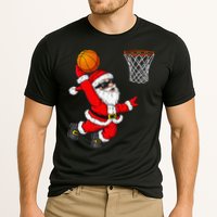 Christmas Santa Claus Dunking A Basketball Xmas Cooling Performance Crew T-Shirt