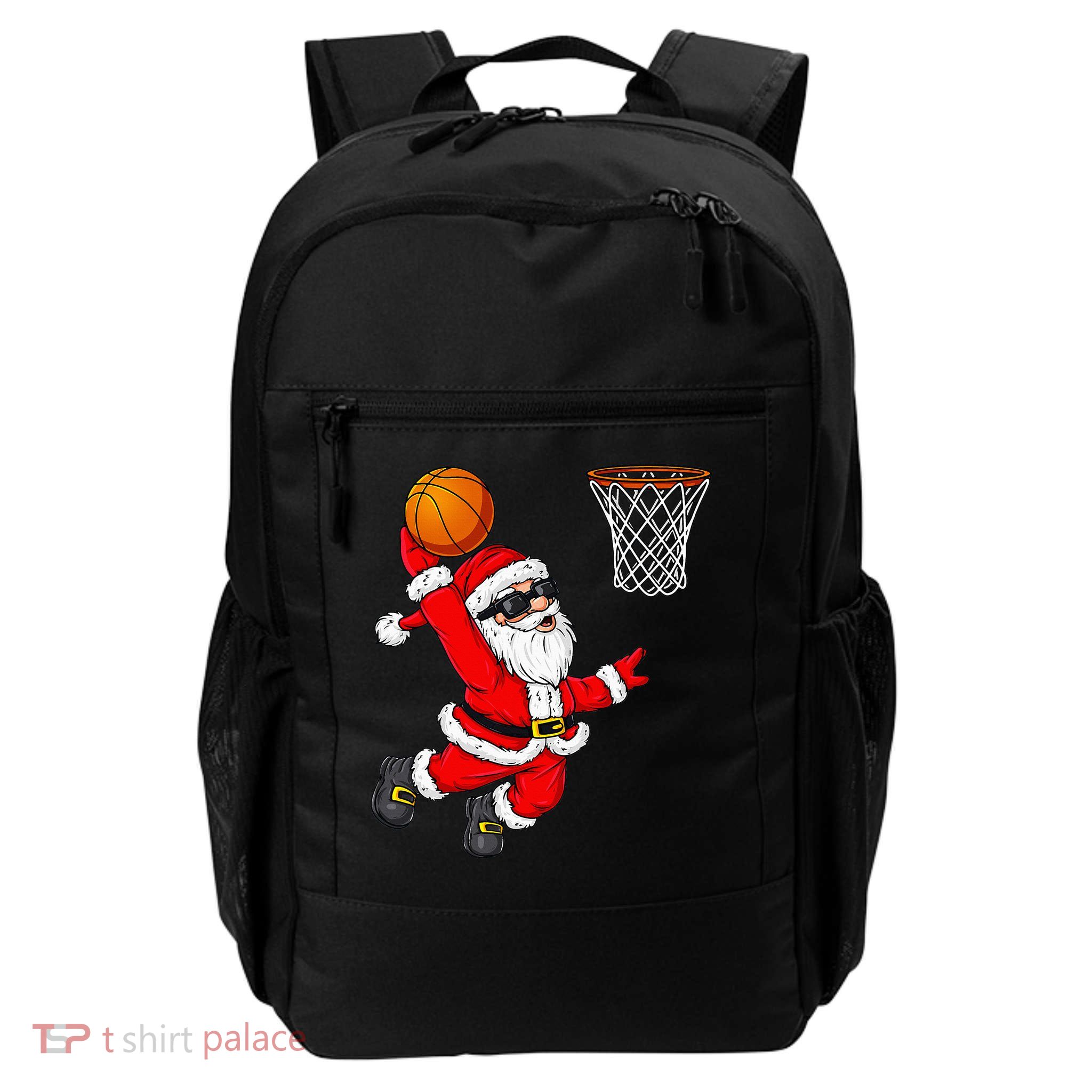 Christmas Santa Claus Dunking A Basketball Xmas Backpack