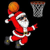 Christmas Santa Claus Dunking A Basketball Xmas Backpack
