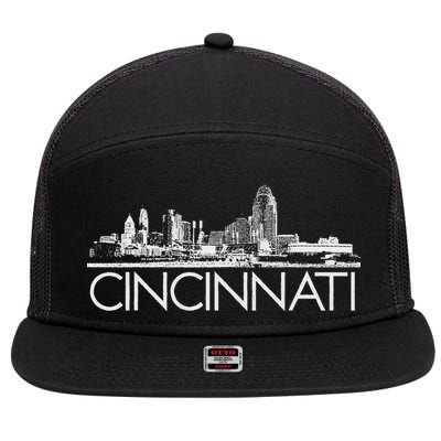 Cincinnati Skyline 7 Panel Mesh Trucker Snapback Hat
