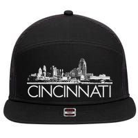 Cincinnati Skyline 7 Panel Mesh Trucker Snapback Hat