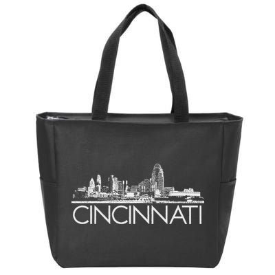 Cincinnati Skyline Zip Tote Bag