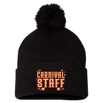 Carnival Staff Circus Event Pom Pom 12in Knit Beanie