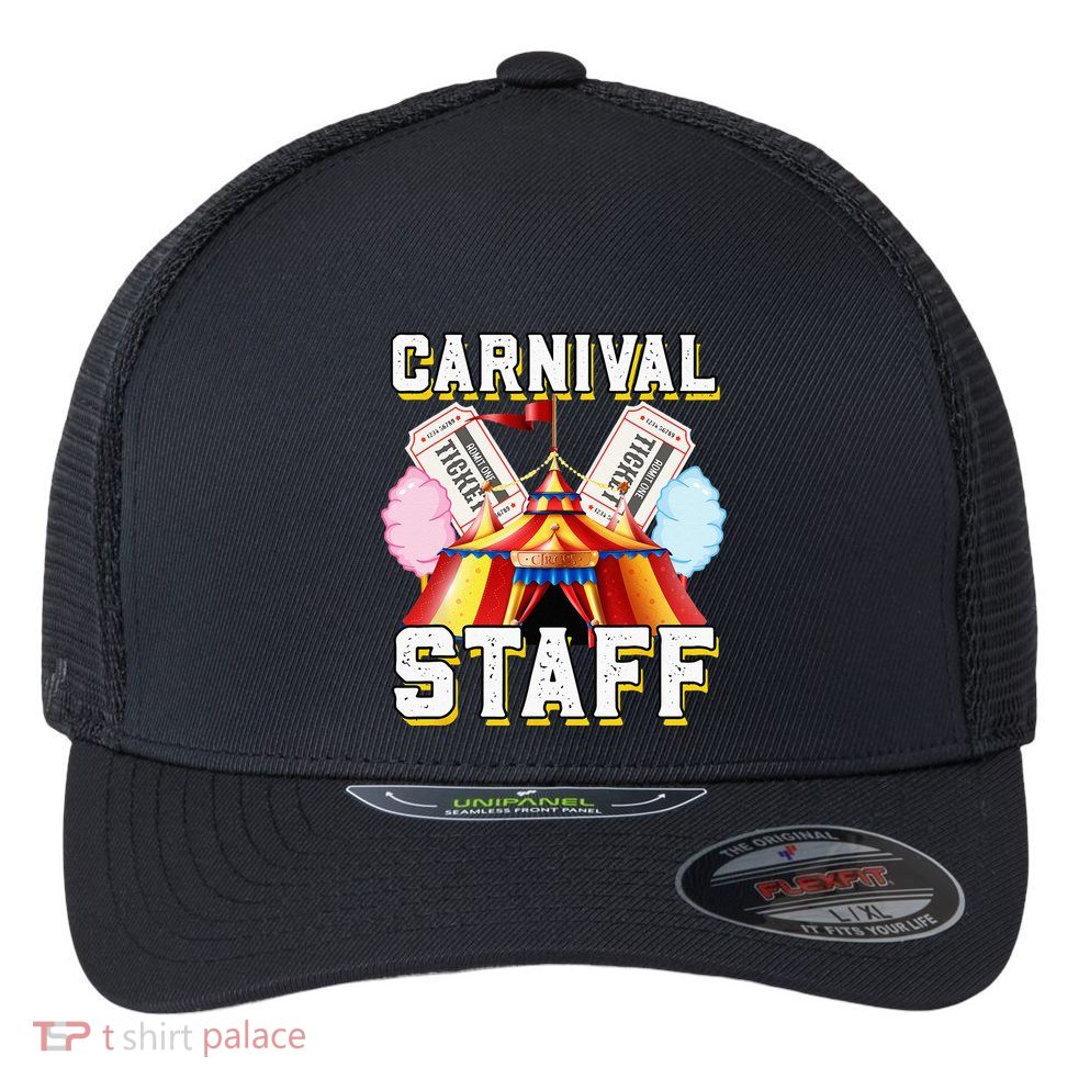 Carnival Staff Circus Event Security Ringmaster Lover Cute Flexfit Unipanel Trucker Cap