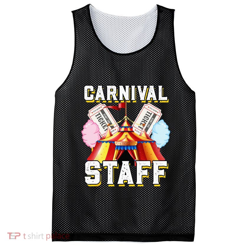 Carnival Staff Circus Event Security Ringmaster Lover Cute Mesh Reversible Basketball Jersey Tank