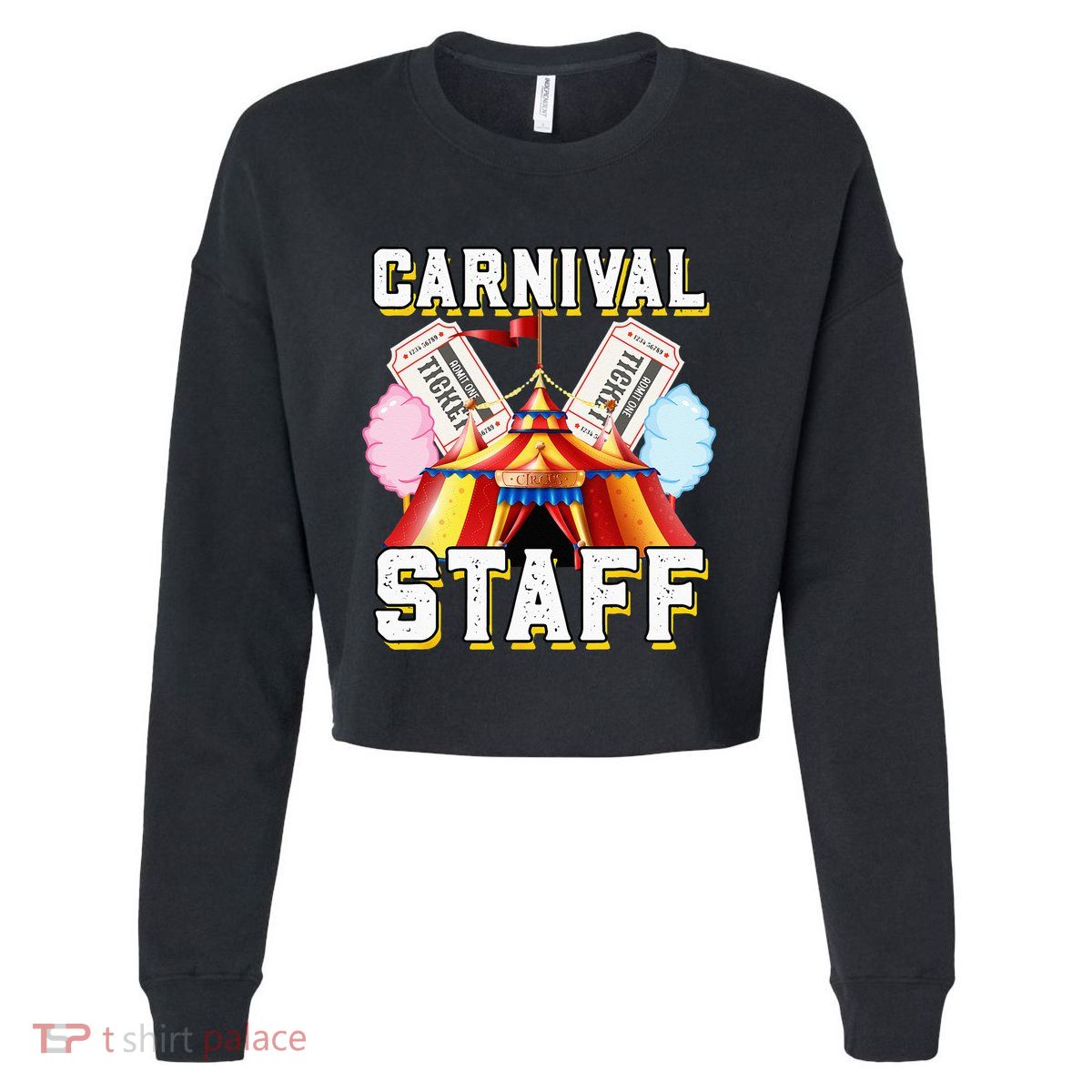 Carnival Staff Circus Event Security Ringmaster Lover Cute Cropped Pullover Crew