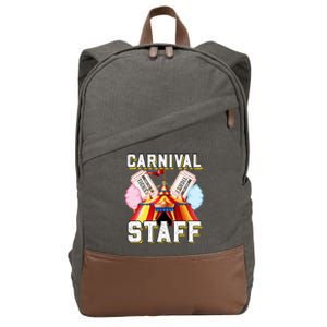 Carnival Staff Circus Event Security Ringmaster Lover Cute Cotton Canvas Backpack