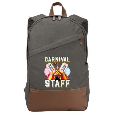 Carnival Staff Circus Event Security Ringmaster Lover Cute Cotton Canvas Backpack