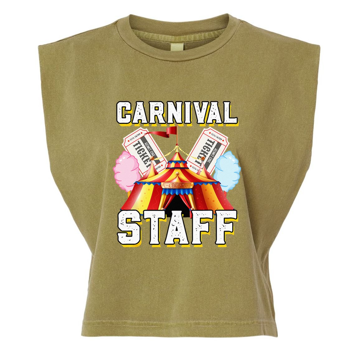 Carnival Staff Circus Event Security Ringmaster Lover Cute Garment-Dyed Women's Muscle Tee
