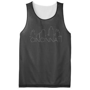 Cincinnati Skyline City View Mesh Reversible Basketball Jersey Tank