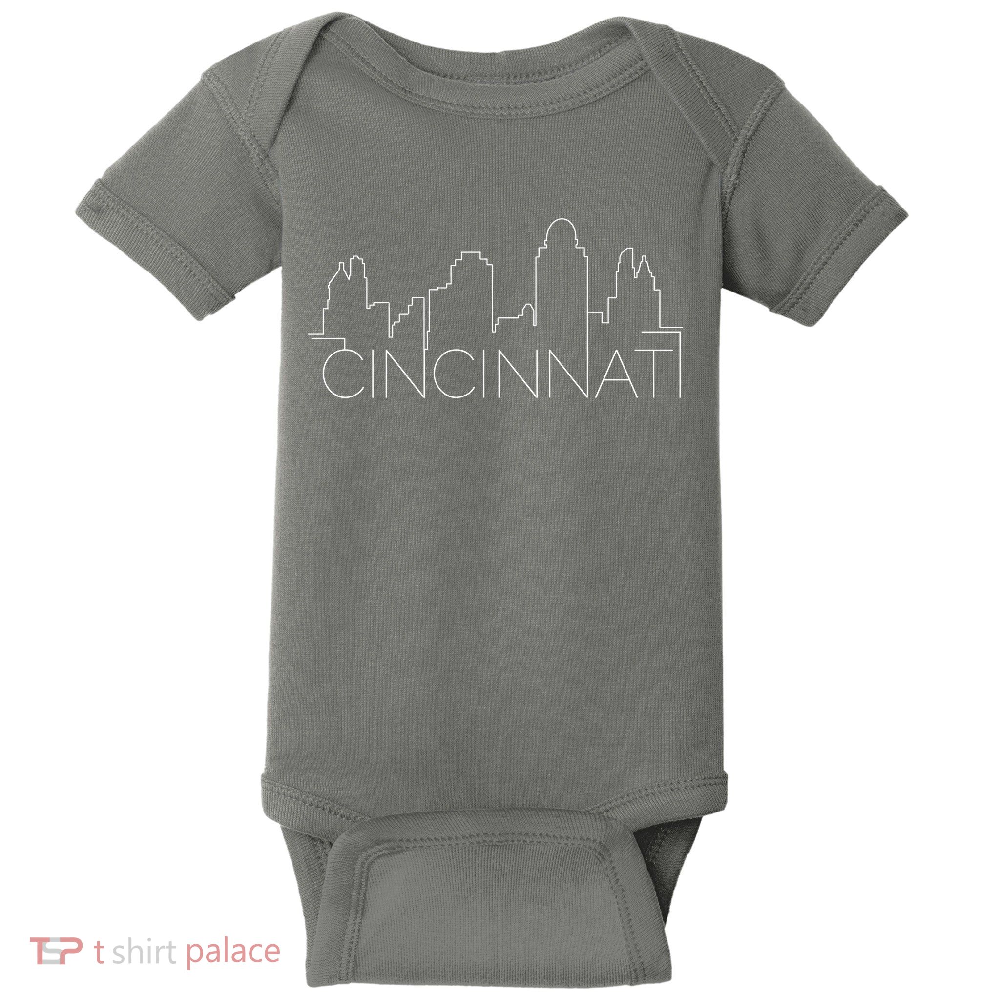 Cincinnati Skyline City View Baby Bodysuit