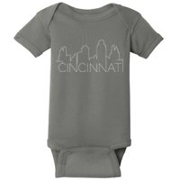 Cincinnati Skyline City View Baby Bodysuit