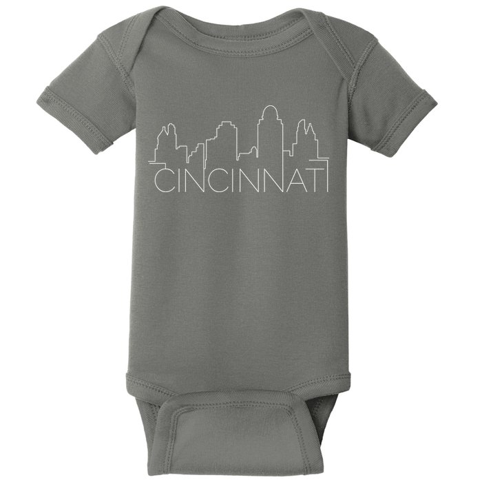 Cincinnati Skyline City View Baby Bodysuit